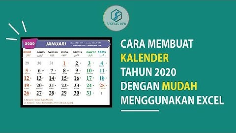 Cara Membuat Kalender 2020 Sendiri Dengan Microsoft Excel