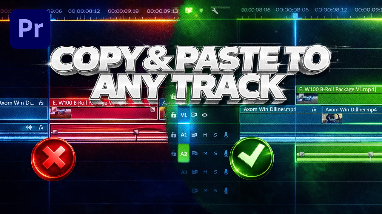 Paste to ANY Track in Premiere Pro (Game Changer) - YouTube