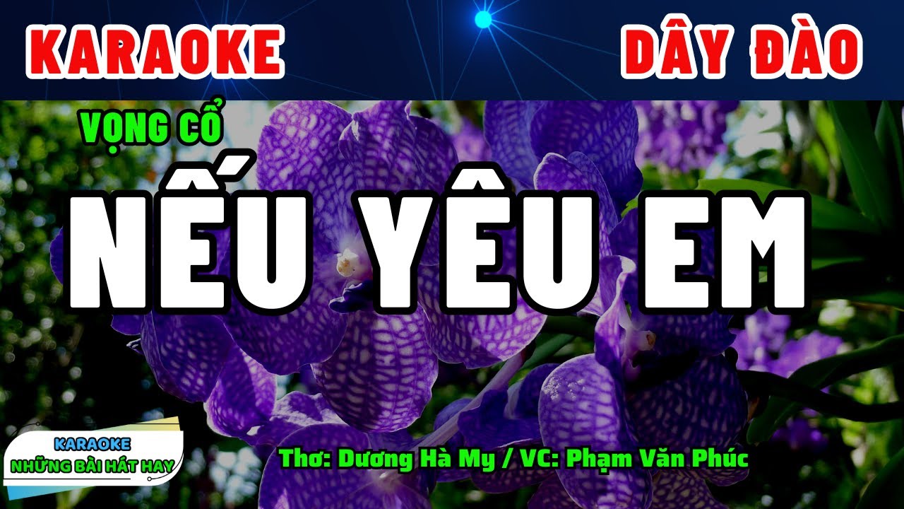Karaoke NẾU YÊU EM Vọng Cổ | Dây Đào | Karaoke những bài hát hay