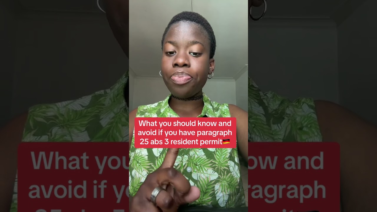 quick summary of paragraph 25ABS3 resident permit in Germany 🇩🇪