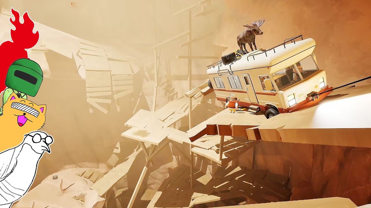 ありえない穴をキャンピングカーで登る帰宅ゲーム【RV There Yet?】