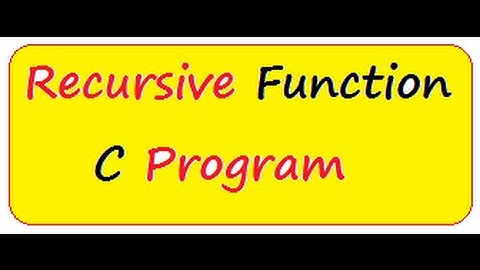 RECURSIVE FUNCTION IN C PROGRAM