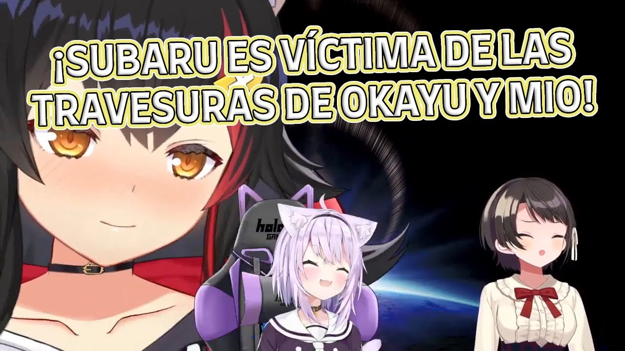 ¡Okayu y Mio traen el caos al directo de Subaru apenas empezar! [Hololive] [Sub. Español]