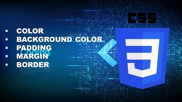 COLOR, BACKGROUND COLOR , PADDING, MARGIN, BORDER IN CSS || CSS FOR BEGINNER