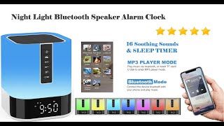 Night Light Bluetooth Speaker Alarm Clock (Model: DY28S)