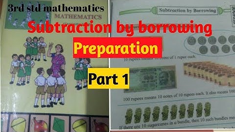 Subtraction by borrowing ||part -1|| chapter -11|| 3rd std mathematics  ||
