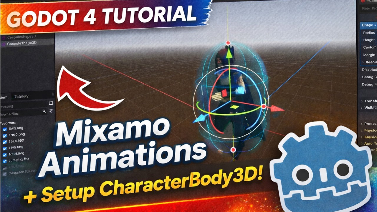 Godot 3D character with multiple mixamo animations - Setup ...