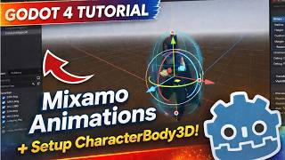 Godot 3D character with multiple mixamo animations - Setup CharacterBody3D