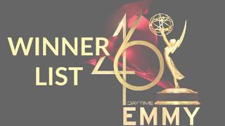 2019 daytime emmy awards.. 46th annual winners list!!