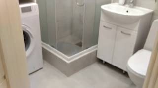 Ванная комната в хрущевке.  Дизайн санузла в однушке с душевой кабинкой