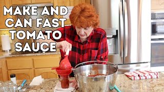 Make and can Fast Tomato Sauce