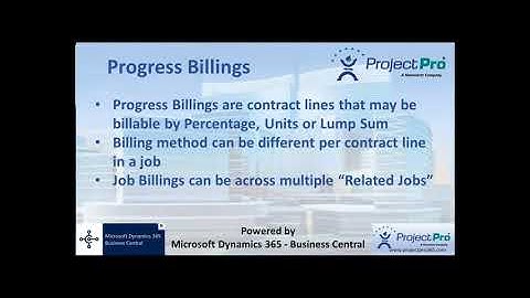 ProjectPro Construction Accounting Software: Progress Billings Overview