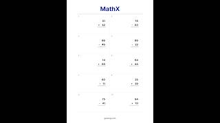 Free Intermediate Math Worksheet #19 | Addition & Subtraction Practice #Shorts