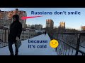 Russian funny speaks English and shows Siberia