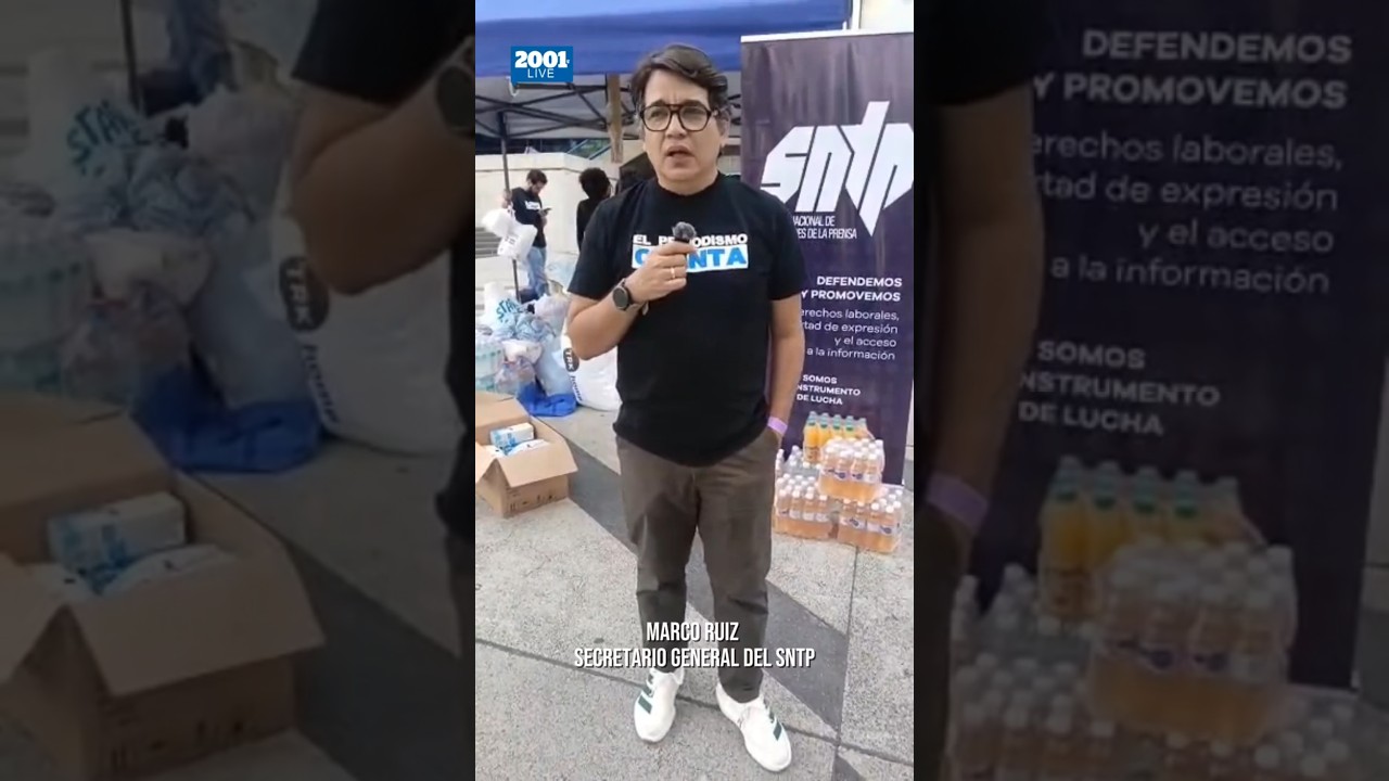 SNTP recolecta insumos en Parque Cristal para apoyar a familiares de La Guaira