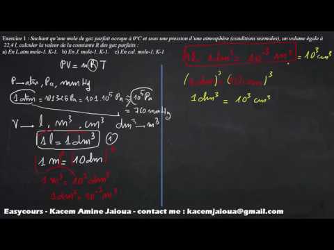 Vidéo: Différence Entre La Constante De Gaz Universelle Et La Constante De Gaz Caractéristique