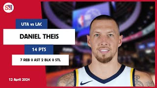 DANIEL THEIS 14 PTS 7 REB 0 AST 2 BLK 0 STL | vs UTA 12 Apr 23-24 LAC Player Highlights