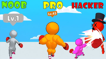 NOOB vs PRO vs HACKER in Level Up Runner