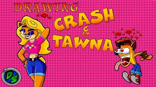 Drawing Crash Bandicoot & Tawna Bandicoot | Crash Bandicoot Speedpaint
