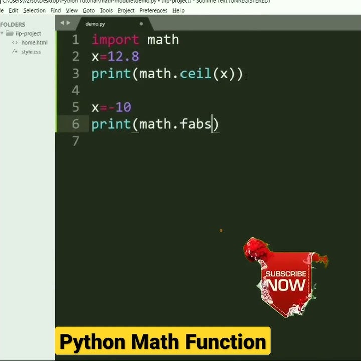 Python Math Function: Python Tutorial #Shorts #pythontutorial #python ...