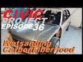 (Restoring Carbon Fiber Hood) EF Civic project ep.36 Part 1