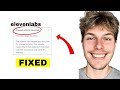 How to Fix "Unusual Activity Detected" on ElevenLabs (2026 Quick Fix Guide)