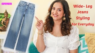 How to Style Wide Leg Jeans in Different Ways | Perkymegs Hindi