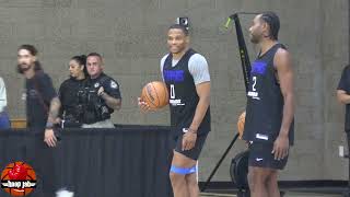 Russell Westbrook, Kawhi Leonard, \& Paul George Having Fun \& Dunking At Practice. HoopJab NBA