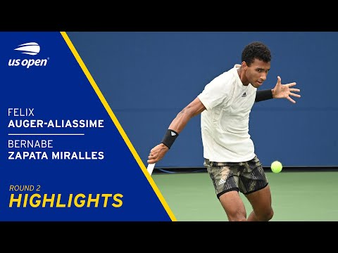 Felix Auger-Aliassime vs Bernabe Zapata Miralles Highlights | 2021 US Open Round 2