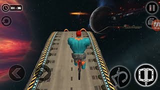 Impossible BMX Bicycle Superhero: Sky Tracks Rider - Hulk Riding BMX | Android Gameplay | screenshot 3