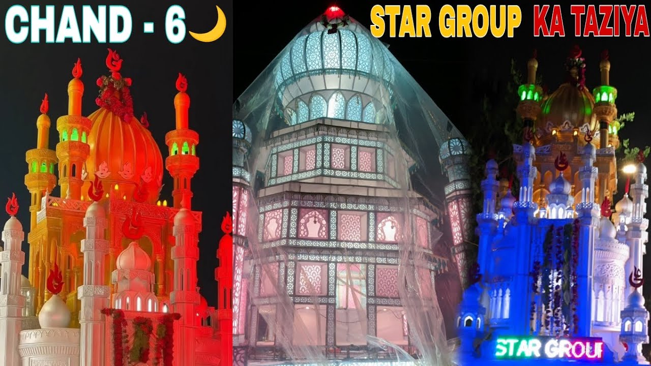 ❤️Moharram Chand 6 | ⭐STAR GROUP🌟 KA TAZIYA ✋ Vadodara Muharram 2025 🫶 GorwaMuharram 2025 #yahussain