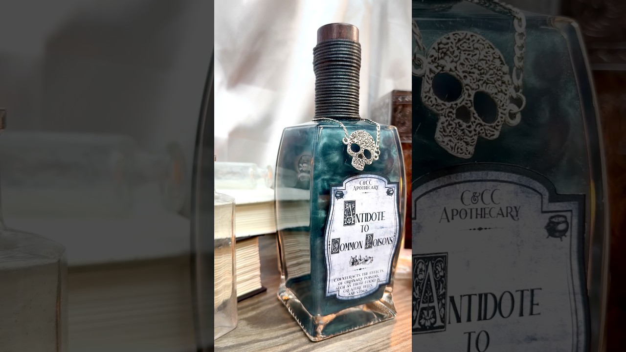 💀Make Antidote to Common Poisons, prop potion with me!💀#halloween #poison #asmr #potion #fantasy