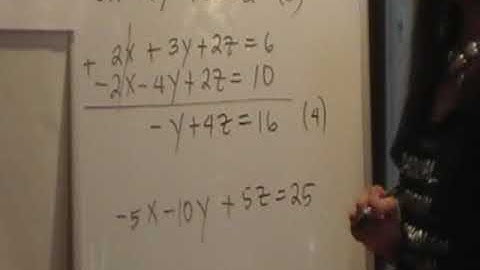 Linear Systems of Equations Part 5: Addition Method for 3 x 3 Linear Systems