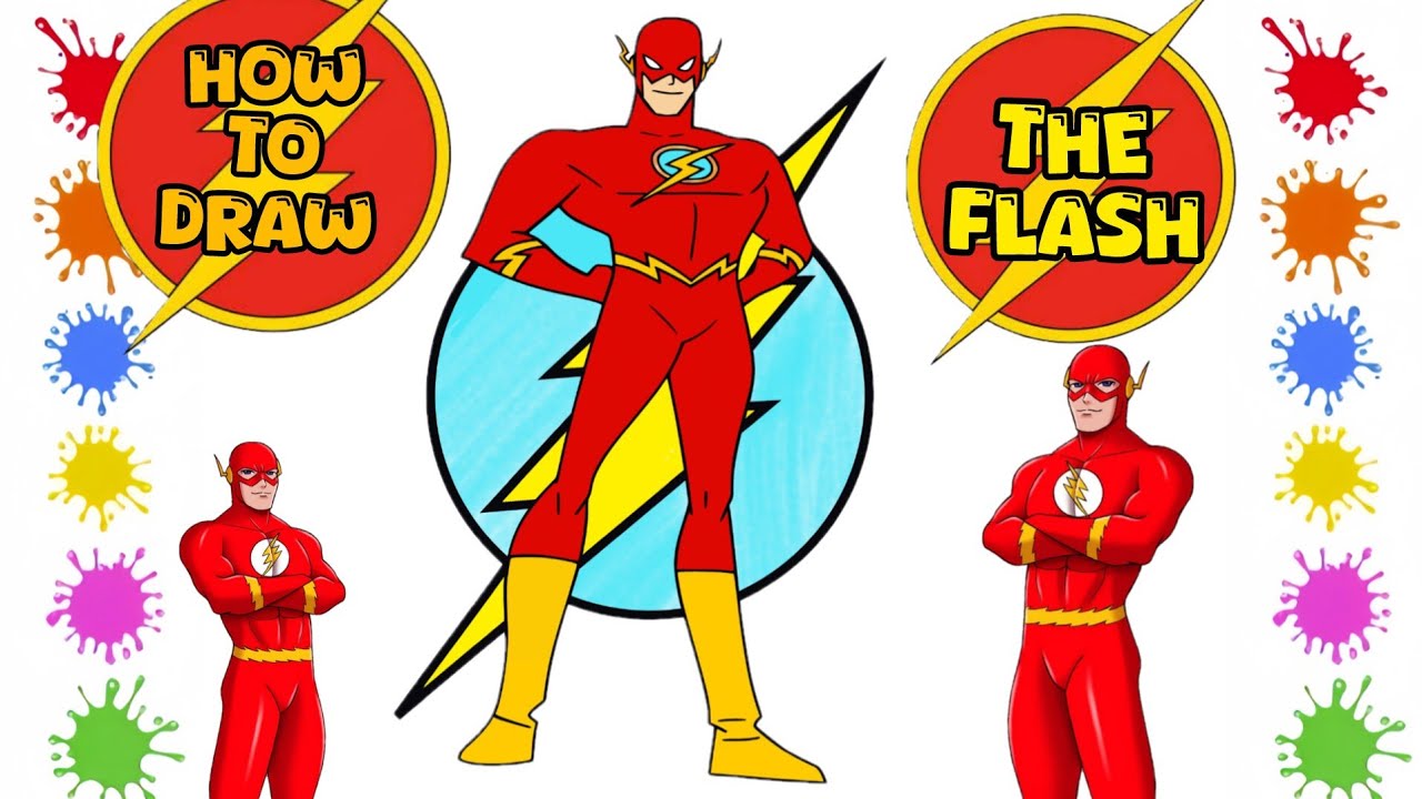 How to Draw The Flash - EASY Step-by-Step Tutorial for Beginners - YouTube