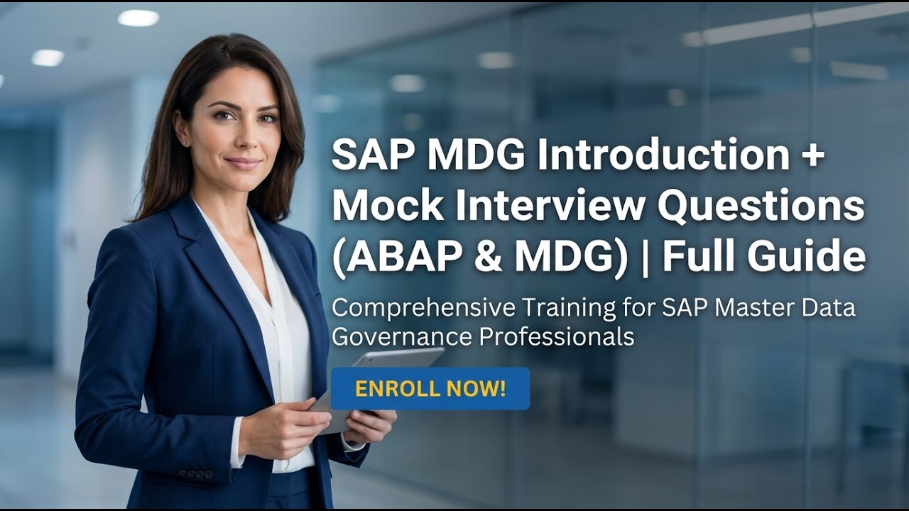 SAP MDG Introduction + Mock Interview Questions (ABAP & MDG) | Full ...