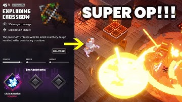 Explosive Crossbow is Insanely Overpowered for Clearing Mobs in Minecraft Dungeons