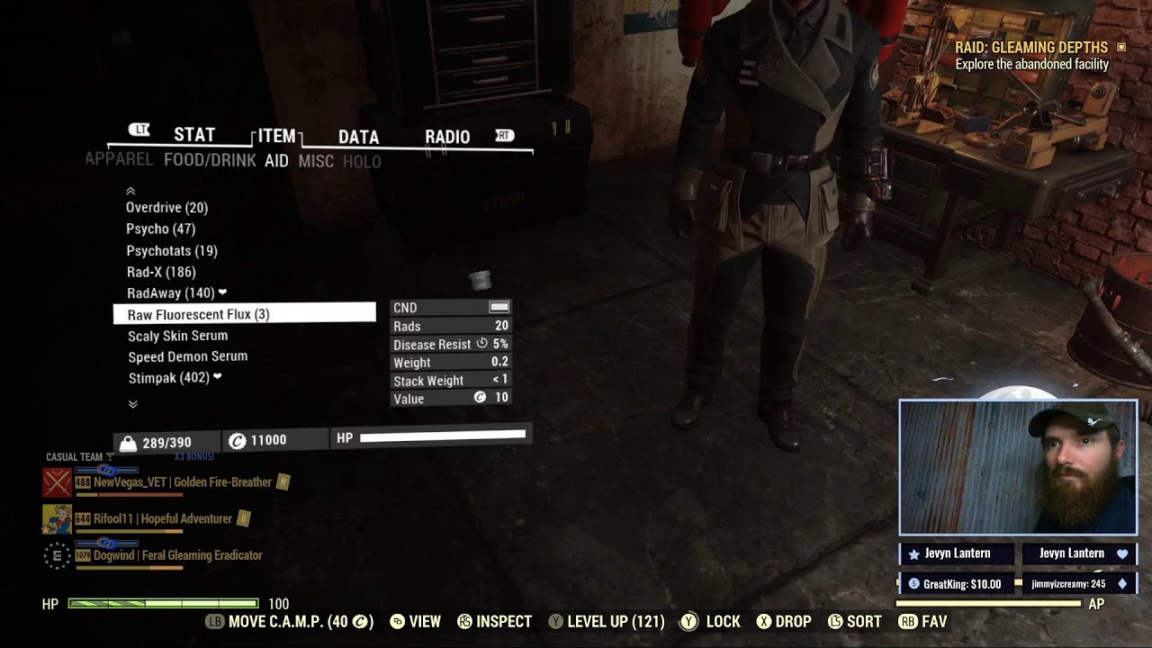 Carrying Viewers Through the Fallout 76 Raid for Fast Level Ups and Good Gear!