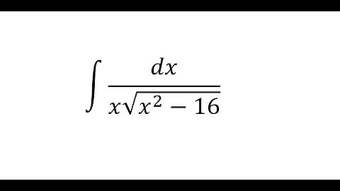 Calculus Help: Integral of dx/(x√(x^2-16)) - Integration by substitution