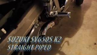 Straight pipe on 1st Gen. SV650s Suzuki