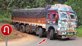 Ghat Road : Indian TRUCK in Ghat | Ashok Leyland Truck in Dangerous road | Truck Driver Driving
