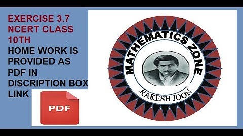 EXERCISE 3 .6 CLASS 10TH COMPLETE SOLUTION WITH HOMEWORK HOME WORK GIVEN IN LINK