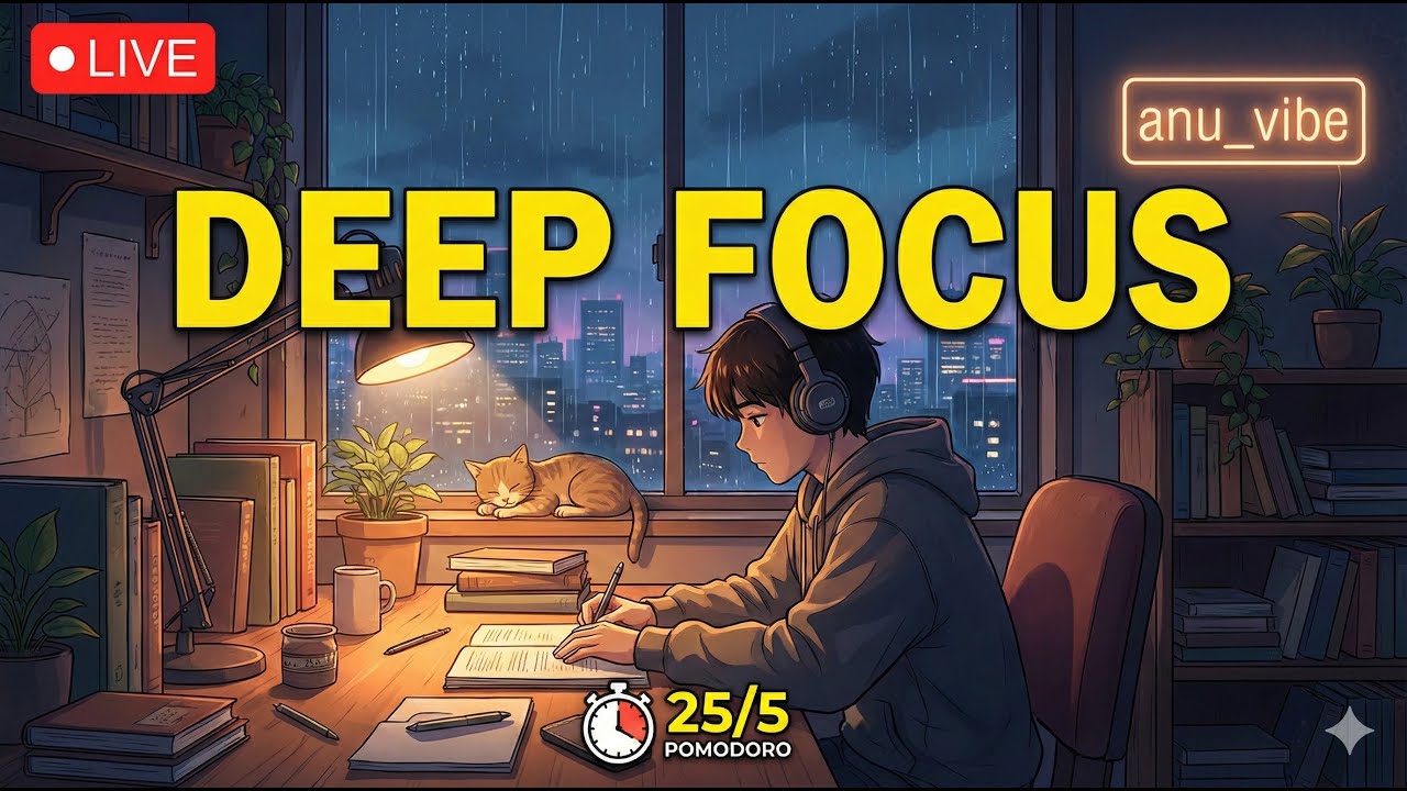 Cozy Rainy Night 🌧️ Chill Lofi Beats for Study & Sleep [No Talking]