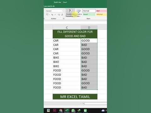 how to Change cell color with conditional formatting in Excel - YouTube