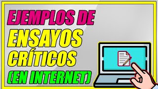 PÁGINA CON EJEMPLOS DE ENSAYOS CRÍTICOS TOTALMENTE GRATIS - Elprofegato