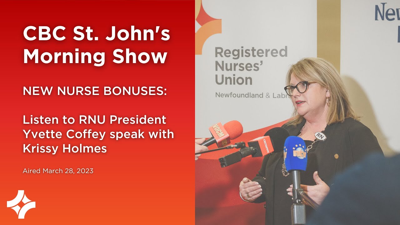 RNU President Yvette Coffey reacts to the new nurse bonuses announced