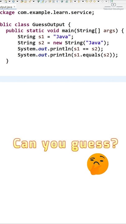 Java Challenge: Can You Guess the Output (== vs .equals())? # ...