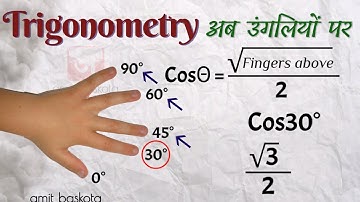 Trigonometry की Values निकाले सिर्फ अपनी उंगलियों को देखकर ― Trigonometry Hand Trick #maths #tricks