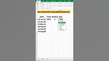 How to Split Date into Year, Month and Day in Excel | Advanced Excel Tricks #Shorts