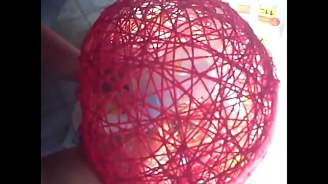 Faire une lampe en laine facilement et pas chère youtube
