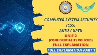 Computer System Security (CSS) Unit 2 | Full Explanation | Part 1 | AKTU | Exams |  Unique AppSites